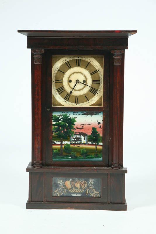 Appraisal: SPENCER AND WOOSTER TRIPLE DECKER SHELF CLOCK Weight driven eight