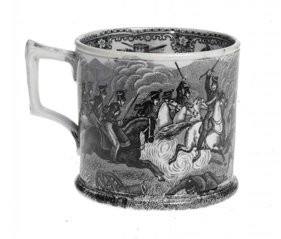 Appraisal: CRIMEAN WAR A JOHN ROBERT GODWIN BLACK PRINTED EARTHENWARE COMMEMORTIVE