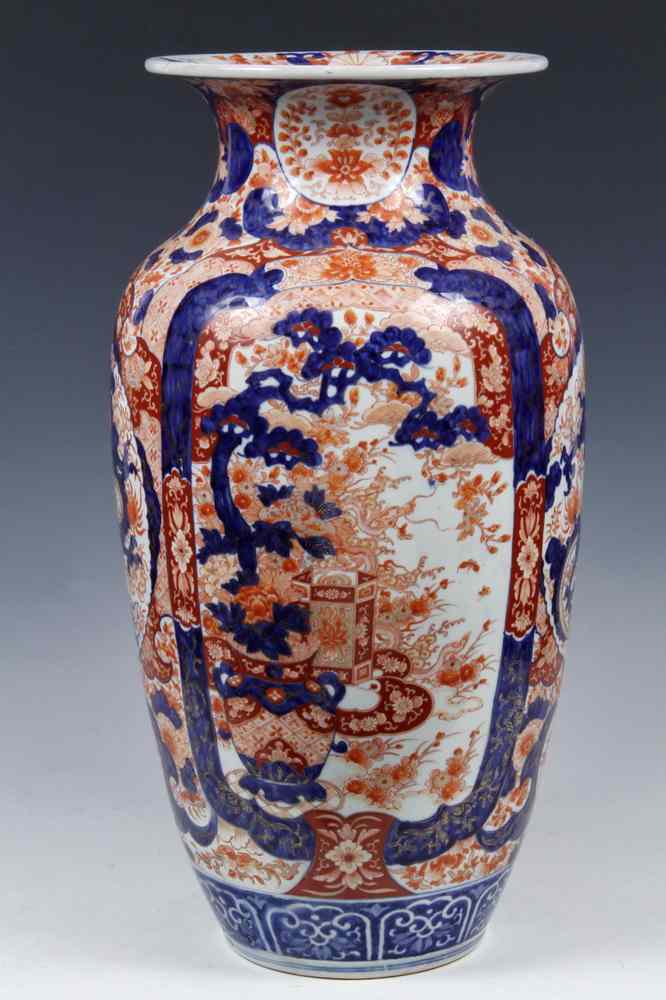 Appraisal: JAPANESE FLOOR VASE - Meiji Period Imari Porcelain Floor Vase