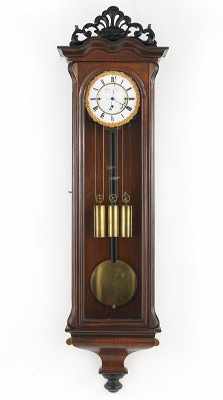 Appraisal: Austrian Biedermeier Three Weight Grand Sonnerie Clock With Pie Crust