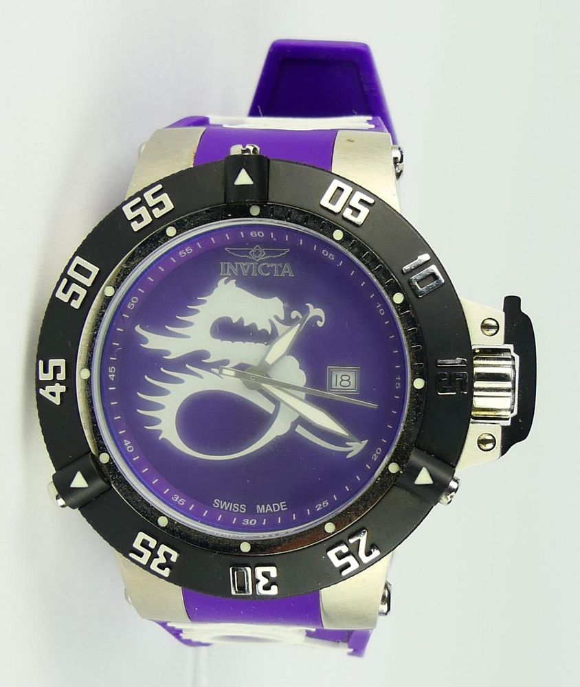 Appraisal: INVICTA SUBARUA PURPLE LEATHER WATCH The watch was bought on