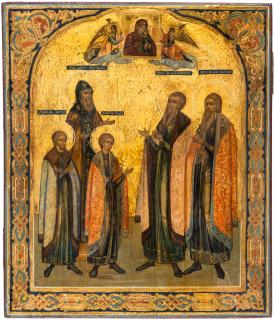 Appraisal: A RUSSIAN ICON OF FIVE SELECT SAINTS AND MARTYRS TH