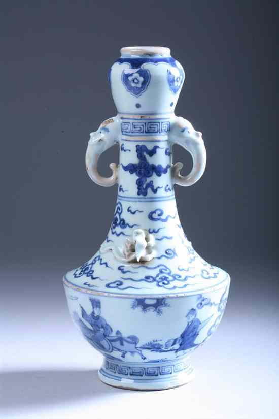 Appraisal: CHINESE BLUE AND WHITE PORCELAIN VASE Xuande four-character mark With