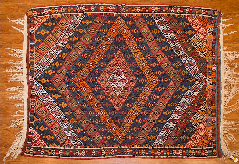 Appraisal: Turkish Kilim Rug x hand woven Condition Absence of a