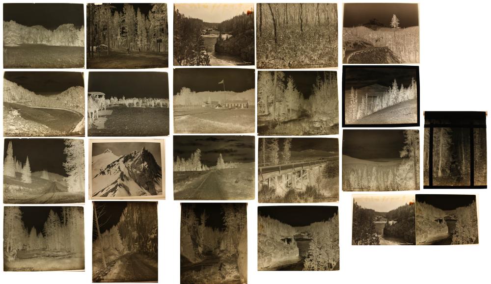 Appraisal: COLLECTION OF GLASS NEGATIVES POSITIVES OF PACIFIC NORTHWEST LANDSCAPES including