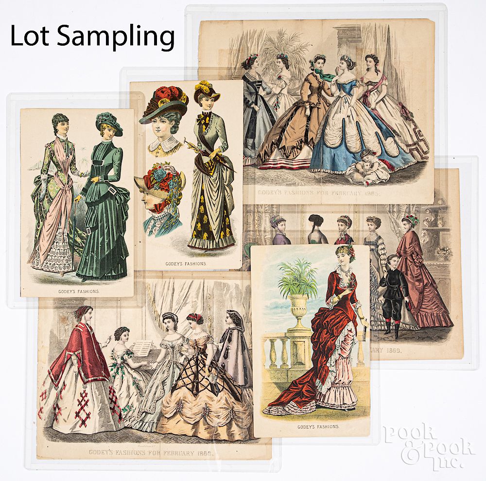 Appraisal: Collection of Godey's fashion prints Exclusive on Bidsquare Collection of