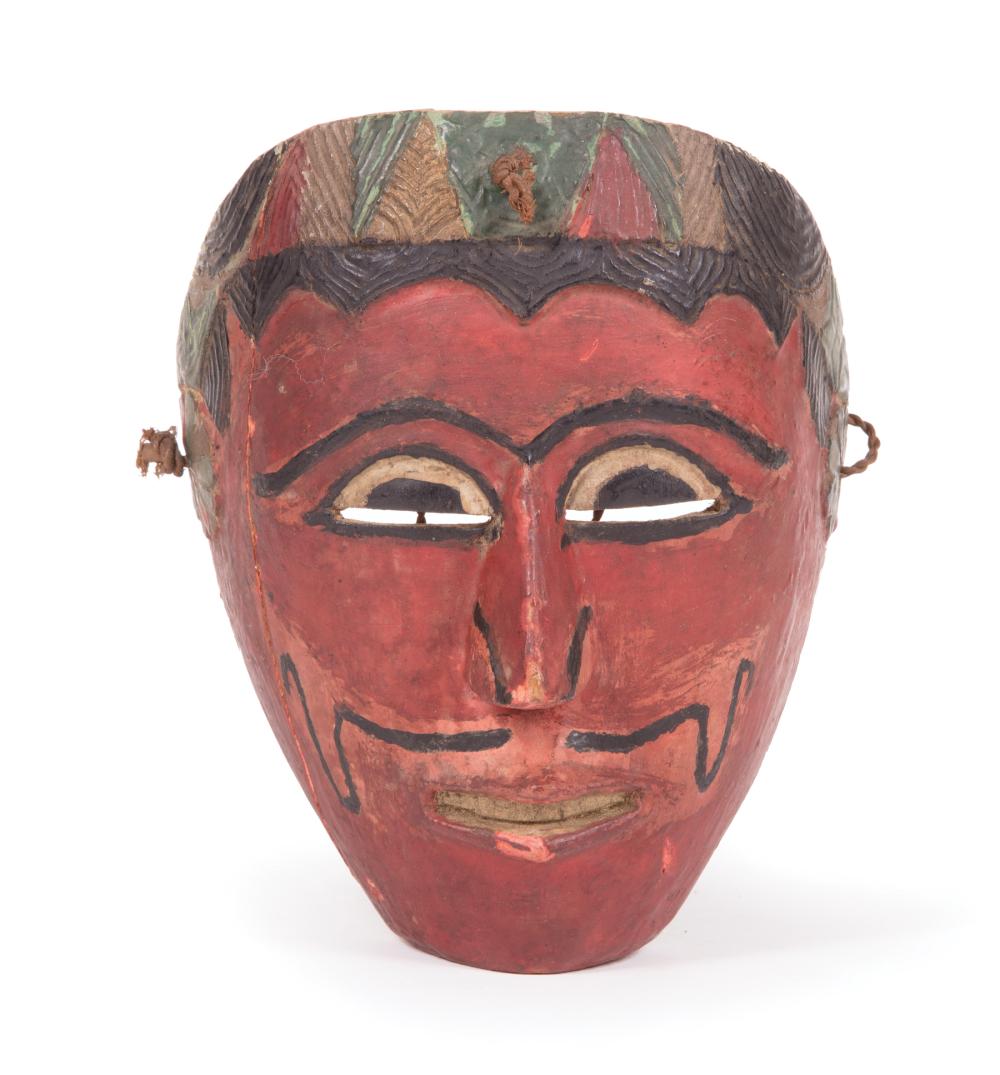 Appraisal: Indonesian Topeng Carved and Painted Wood Dance Mask Eastern Java