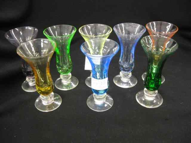 Appraisal: Colored Crystal Cordials '' excellent