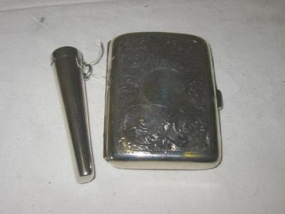 Appraisal: A VICTORIAN CHEROOT HOLDER CASE of plain tapering form with