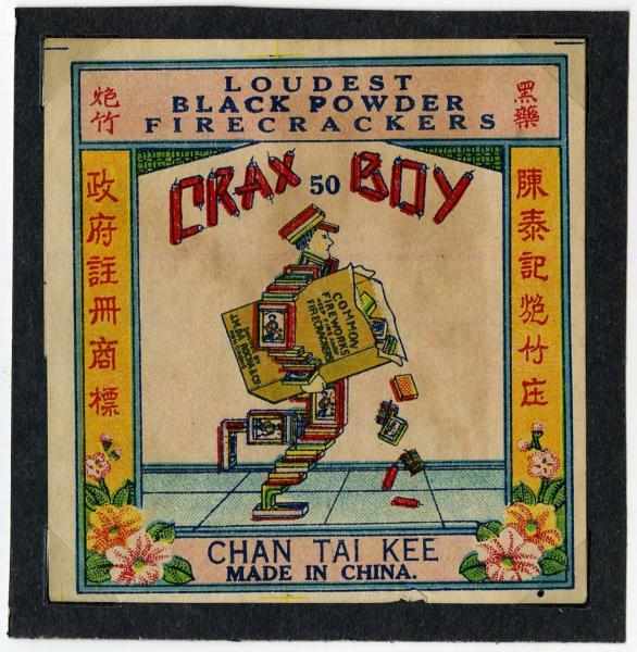 Appraisal: Crax Boy -Pack Firecracker Label Class Manufactured by Chan Tai