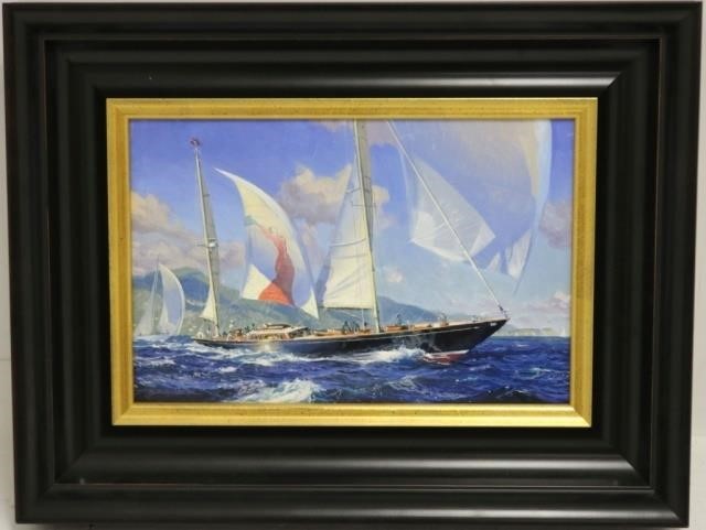 Appraisal: RUSS KRAMER CT OIL ON LINEN TITLED BOLERO OFF ANTIGUA