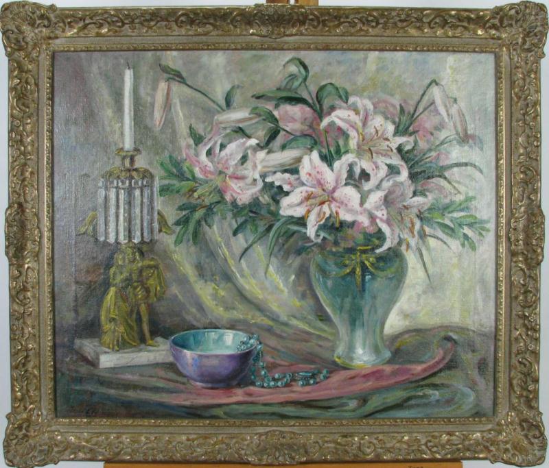 Appraisal: Maude Kaufmann Eggemeyer IN - x oil on canvas signed