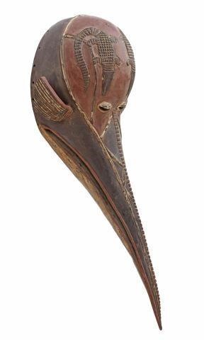 Appraisal: West African carved wood bird mask likely Baga Bagga peoples