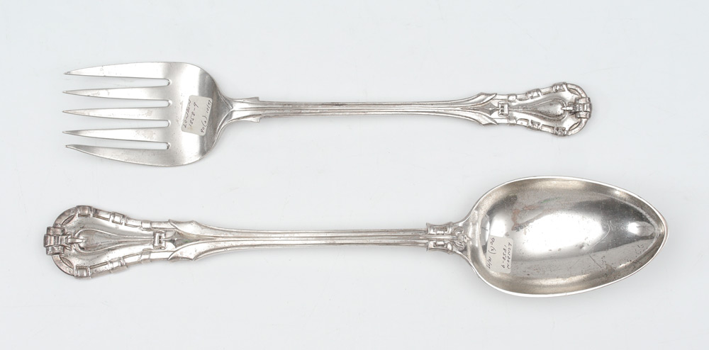 Appraisal: HENRY JOHN LIAS ENGLISH SILVER SERVING SET piece set London