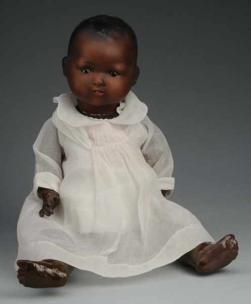 Appraisal: Black German Bisque Character Baby Doll Description Armand Marseille cheek