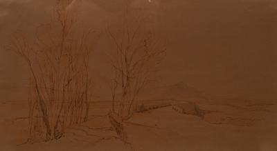 Appraisal: Edward Lear - Castel Giulriel Landscape dated Jan th brown