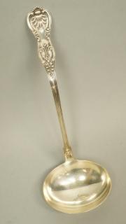 Appraisal: Sterling JE CALDWELL Large Ladle Classical shell and scroll handle