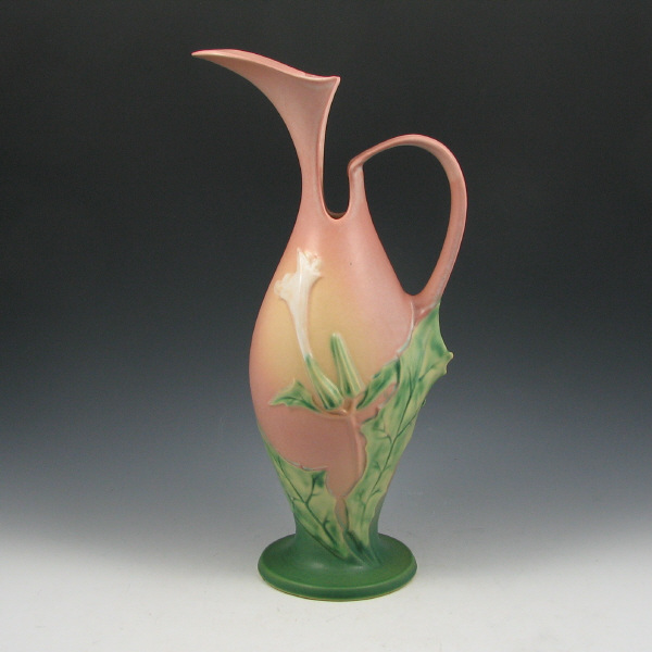 Appraisal: Roseville Thornapple ewer in pink and green Marked Roseville -