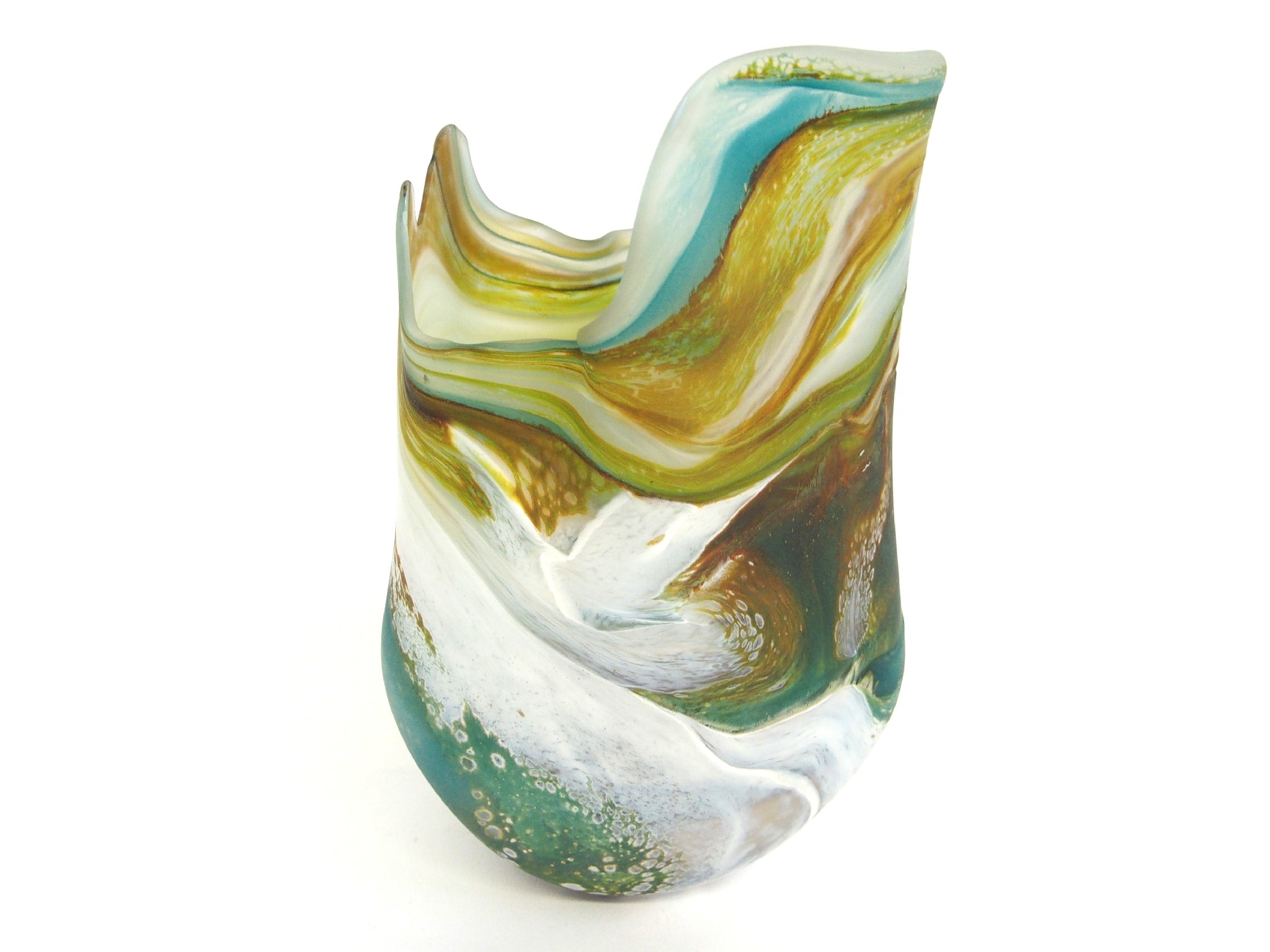 Appraisal: Lesley Clarke studio glass vase