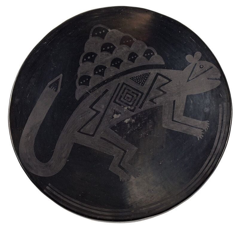 Appraisal: Maria Martinez Blackware Plate San Ildefonso - black on black