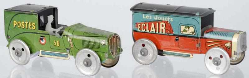 Appraisal: Lot of Tin Litho Truck Penny Toys French Includes one