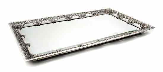 Appraisal: An English Silver Plateau Mirror William Comyns Sons London of