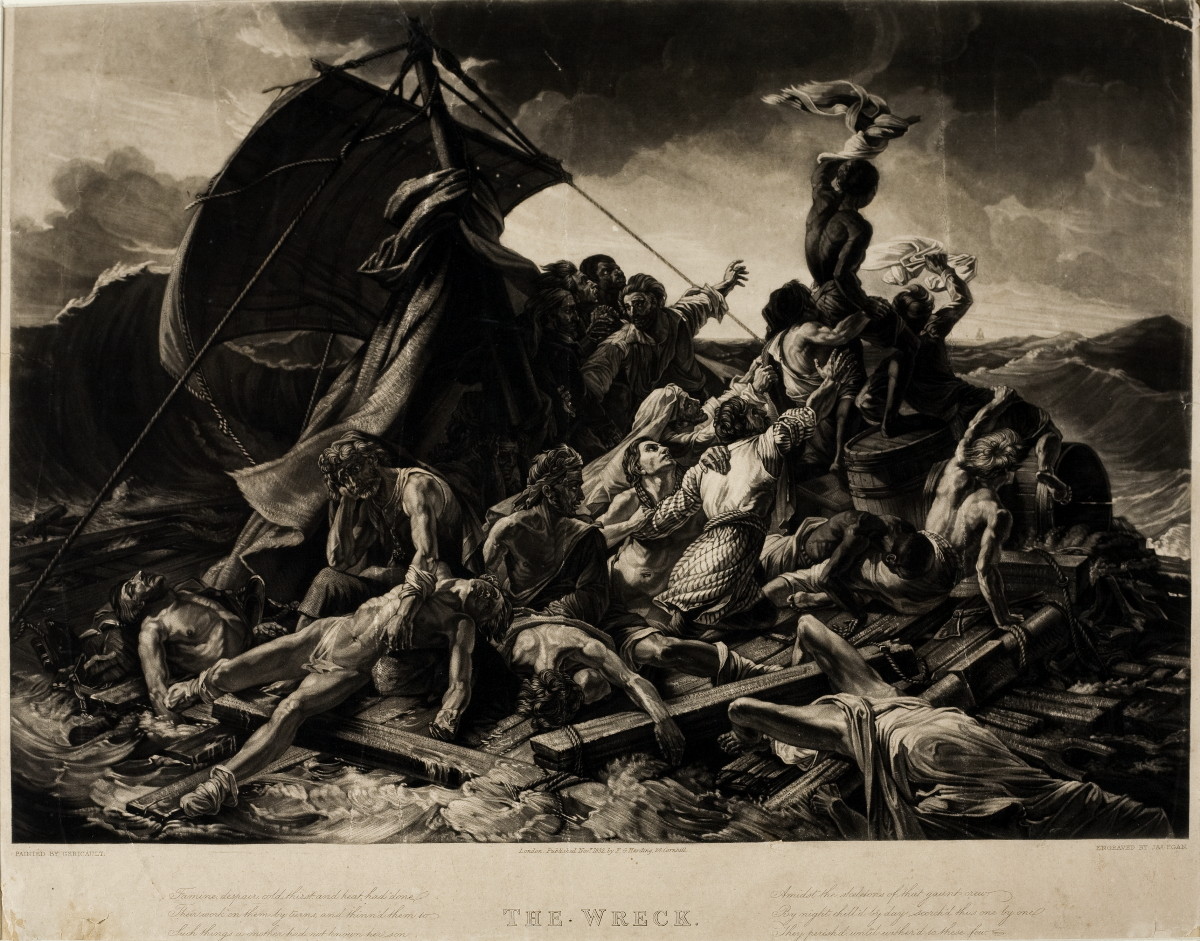 Appraisal: THE WRECK OF THE MEDUSA Mezzotint engraved by James Egan