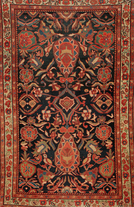 Appraisal: Malayer Rug First Quarter th Century Blue ground with floral