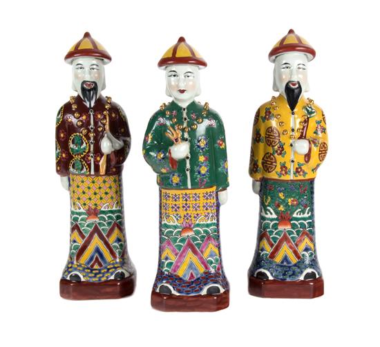 Appraisal: Sale Lot Three Chinese Porcelain Figures th century each depicting