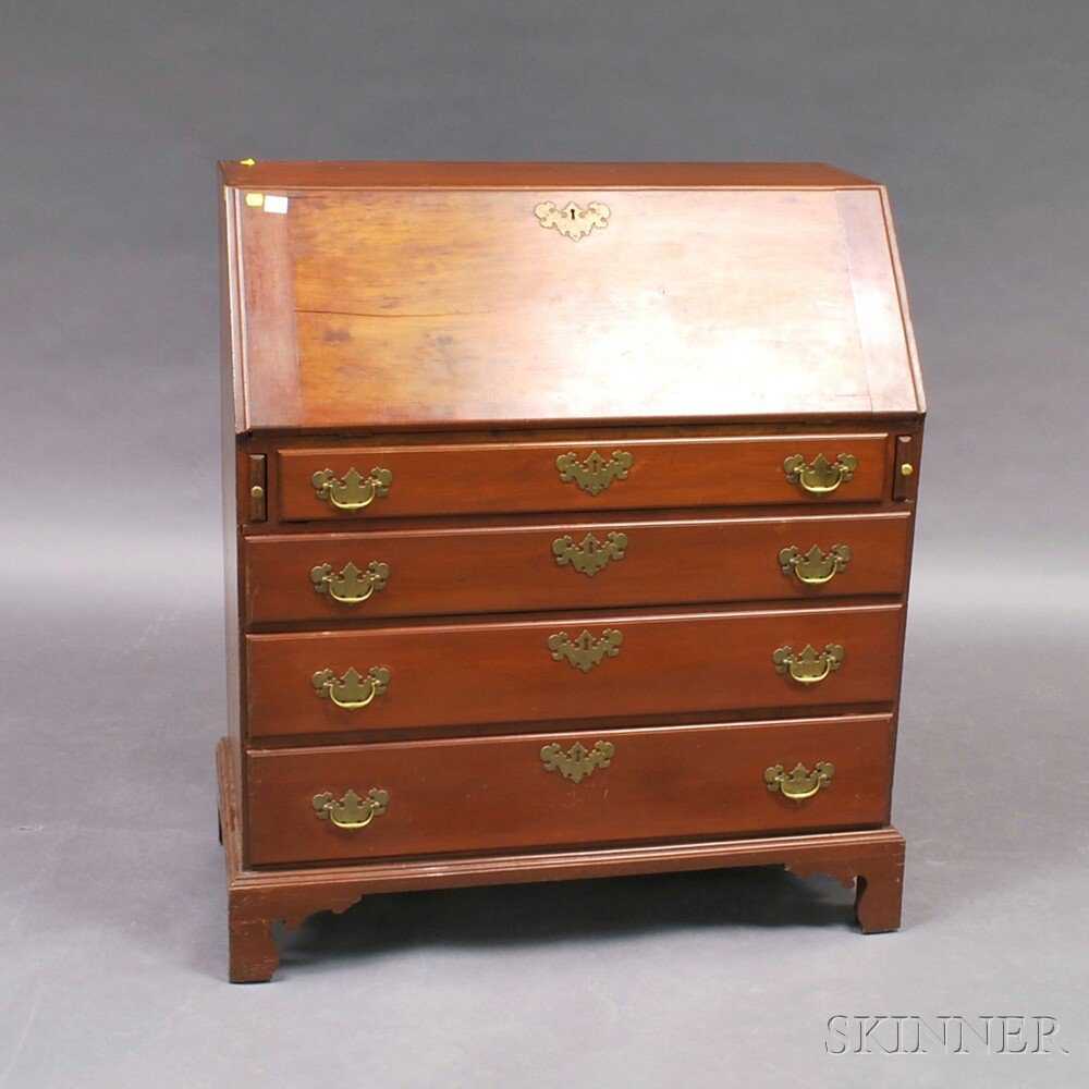 Appraisal: Chippendale Cherry Slant-lid Desk New England late th century the