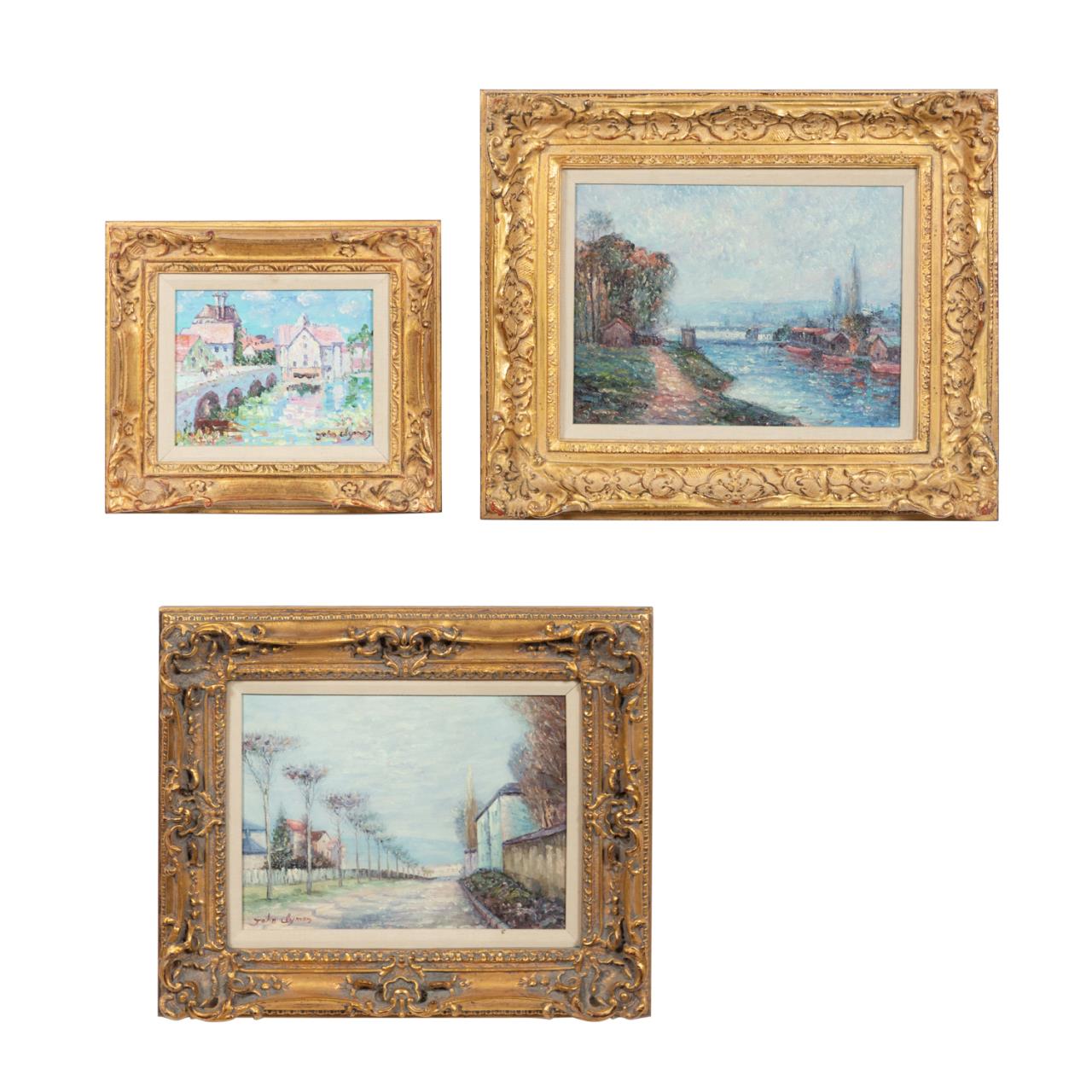 Appraisal: JOHN CLYMER THREE FRAMED LANDSCAPES O C Three John Clymer