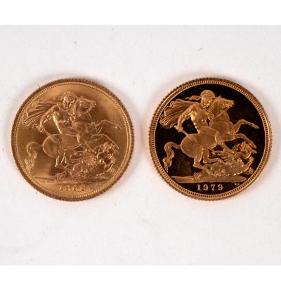 Appraisal: Two Elizabeth II gold sovereigns and