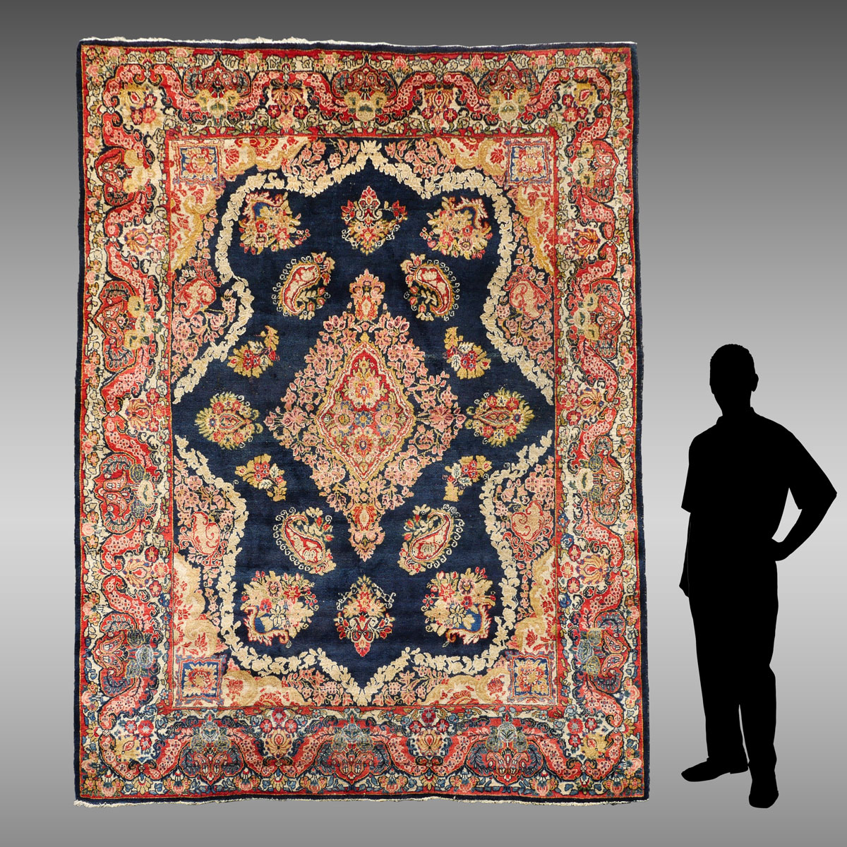 Appraisal: PERSIAN HAND KNOTTED WOOL RUG ' '' x ' ''