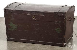 Appraisal: European painted pine dome lid trunk early th c ''