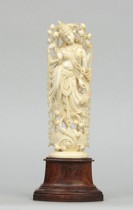 Appraisal: Carved Ivory Deity India ca late th Century unsigned Finely