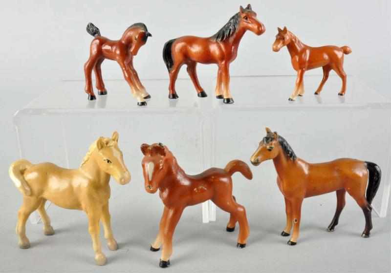 Appraisal: Lot of Cast Iron Hubley Horse Paperweights Description Assorted colors