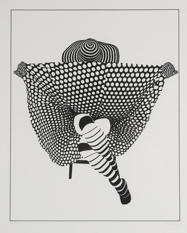 Appraisal: J Seeley American th Century Op art lithograph Signed in