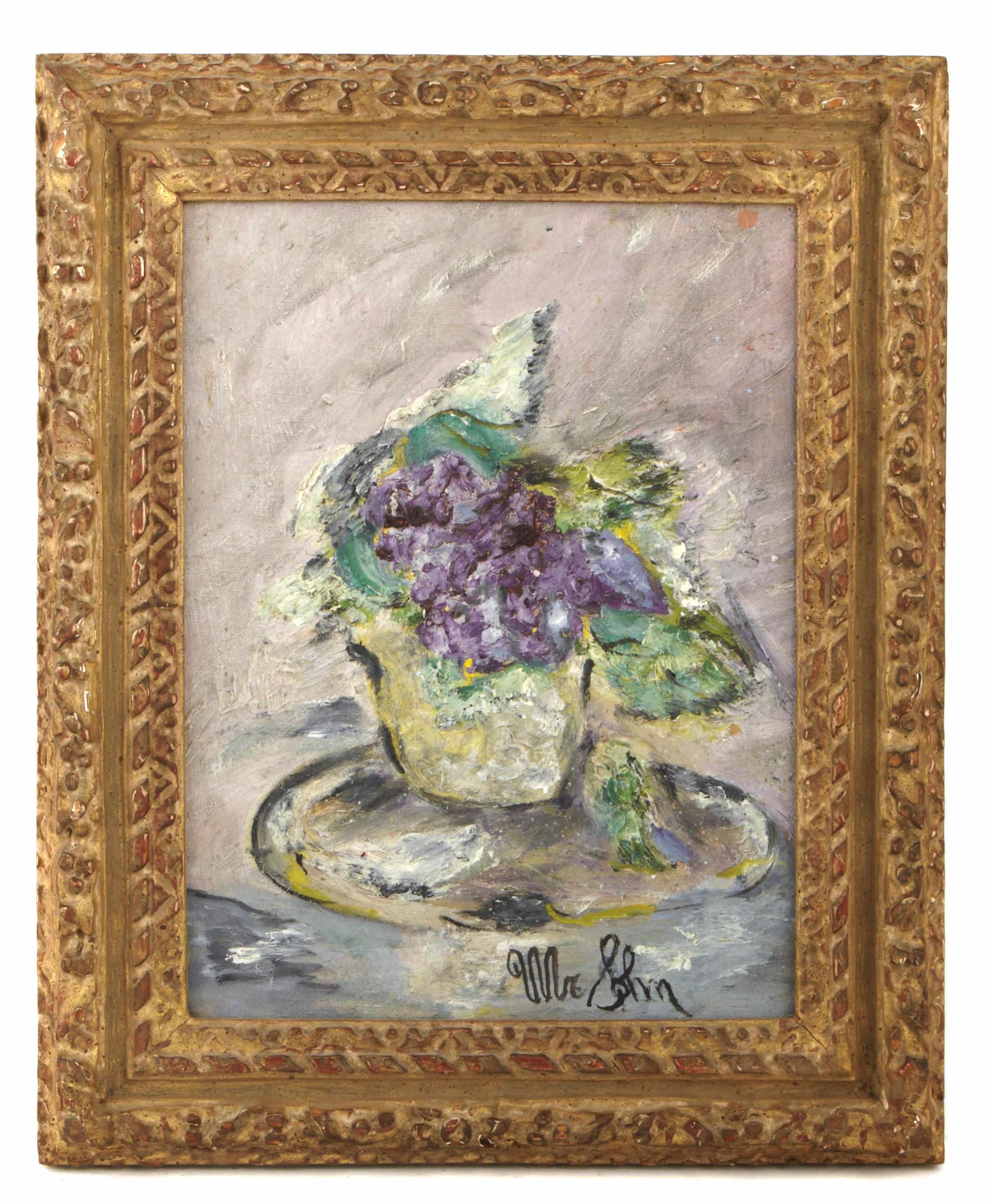 Appraisal: Mr John A floral still life signed 'Mr John' lower