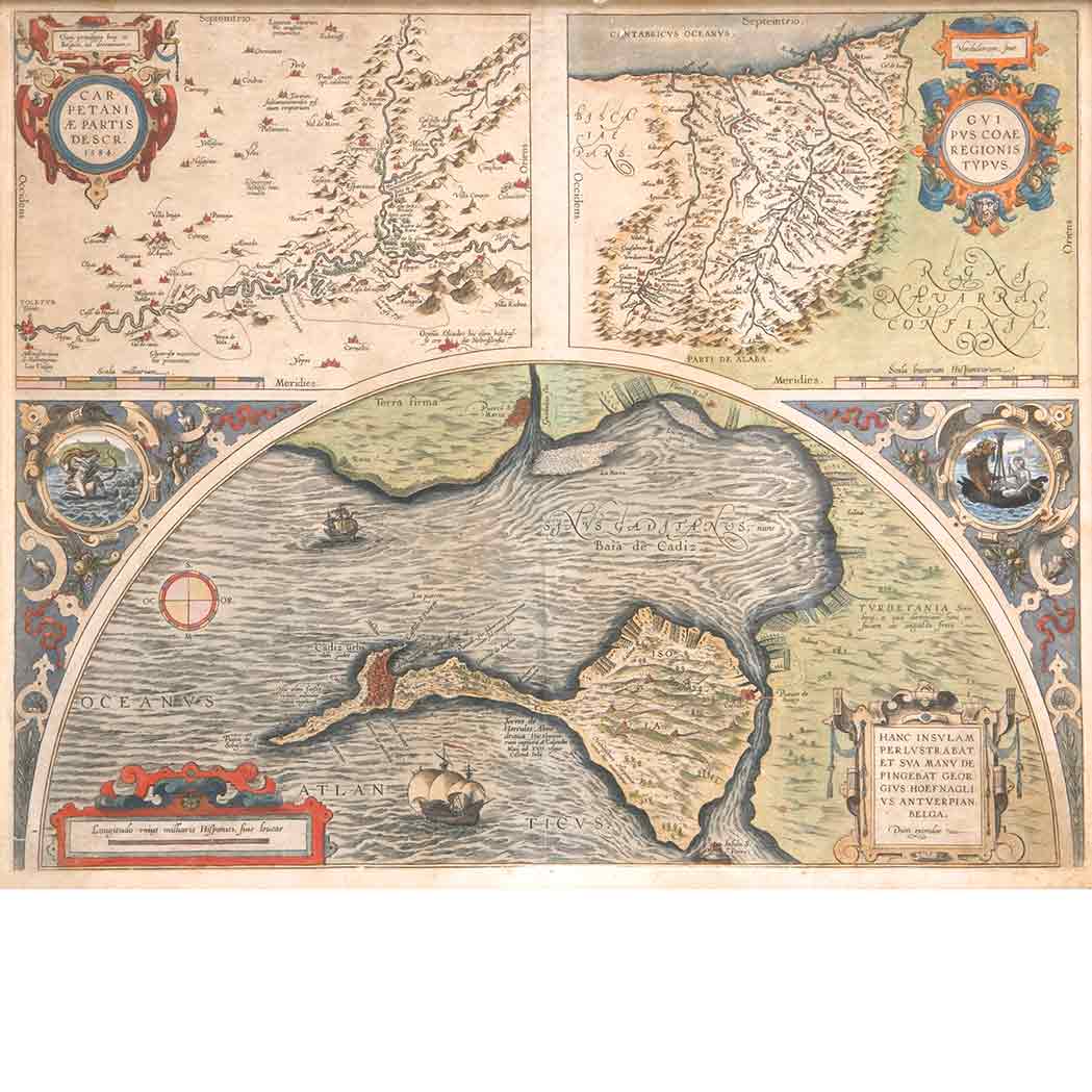 Appraisal: MAPS Group of three maps ORTELIUS ABRAHAM Fessae et Marocchi