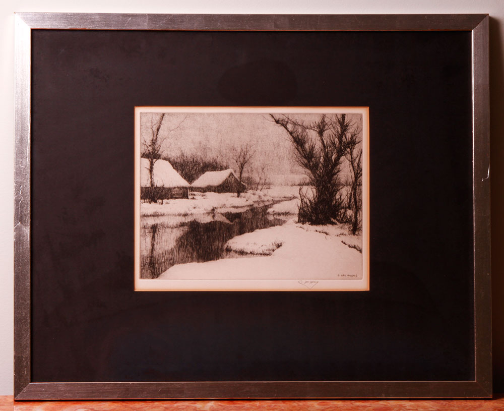 Appraisal: - Young Where Memory Lingers Etching Charles Jac Young American