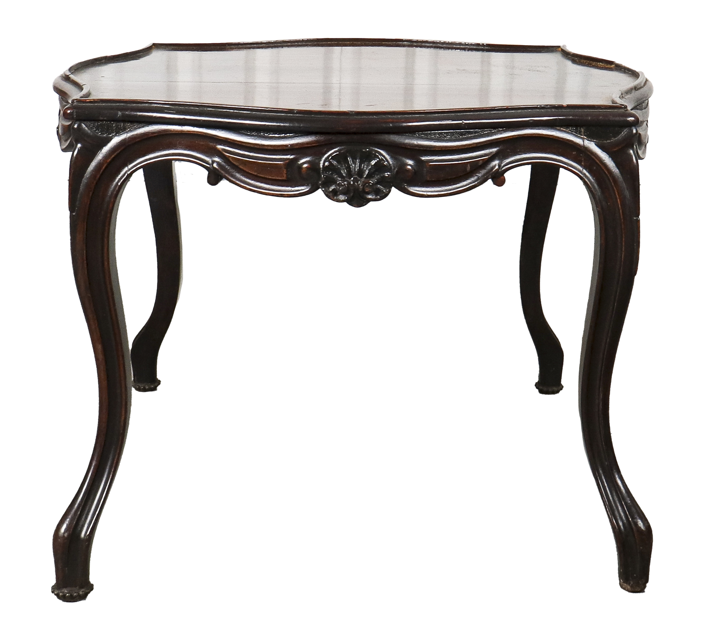 Appraisal: LOUIS XV STYLE WOOD SIDE TABLE Louis XV Style diminutive