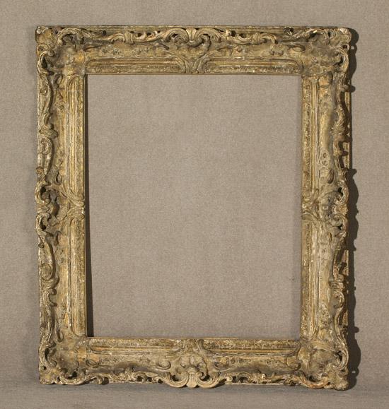 Appraisal: George III White-Washed Giltwood Frame th- th Century Sight size