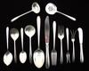 Appraisal: STERLING FLATWARE - piece set of Silver Flutes pattern by