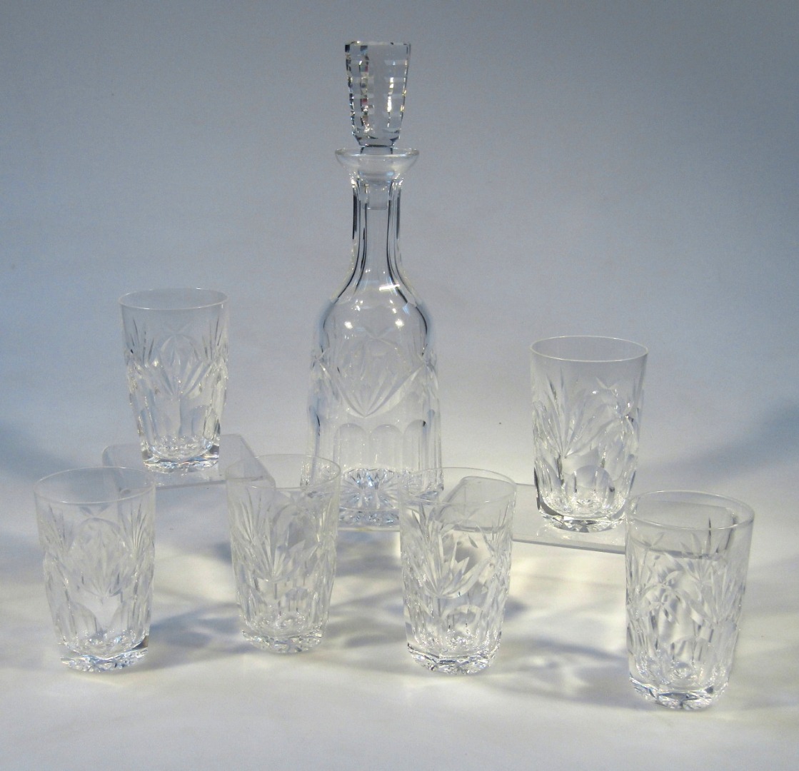 Appraisal: A Waterford Crystal drink set comprising of six whisky tumblers