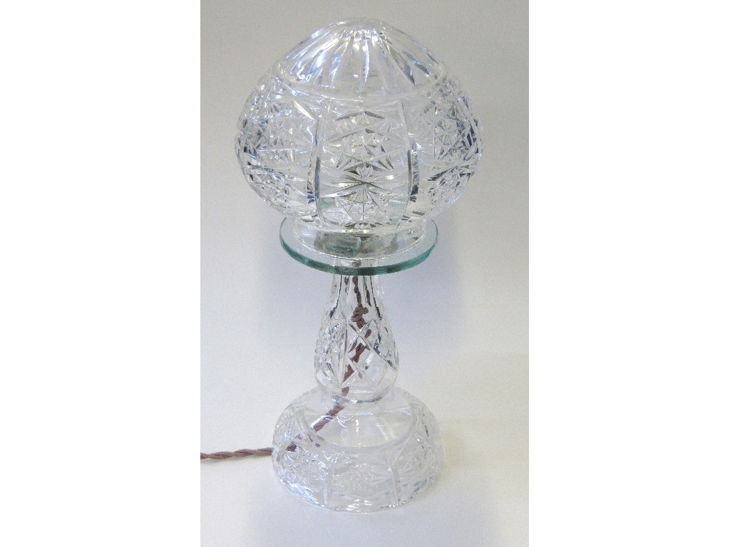 Appraisal: Cut glass table lamp