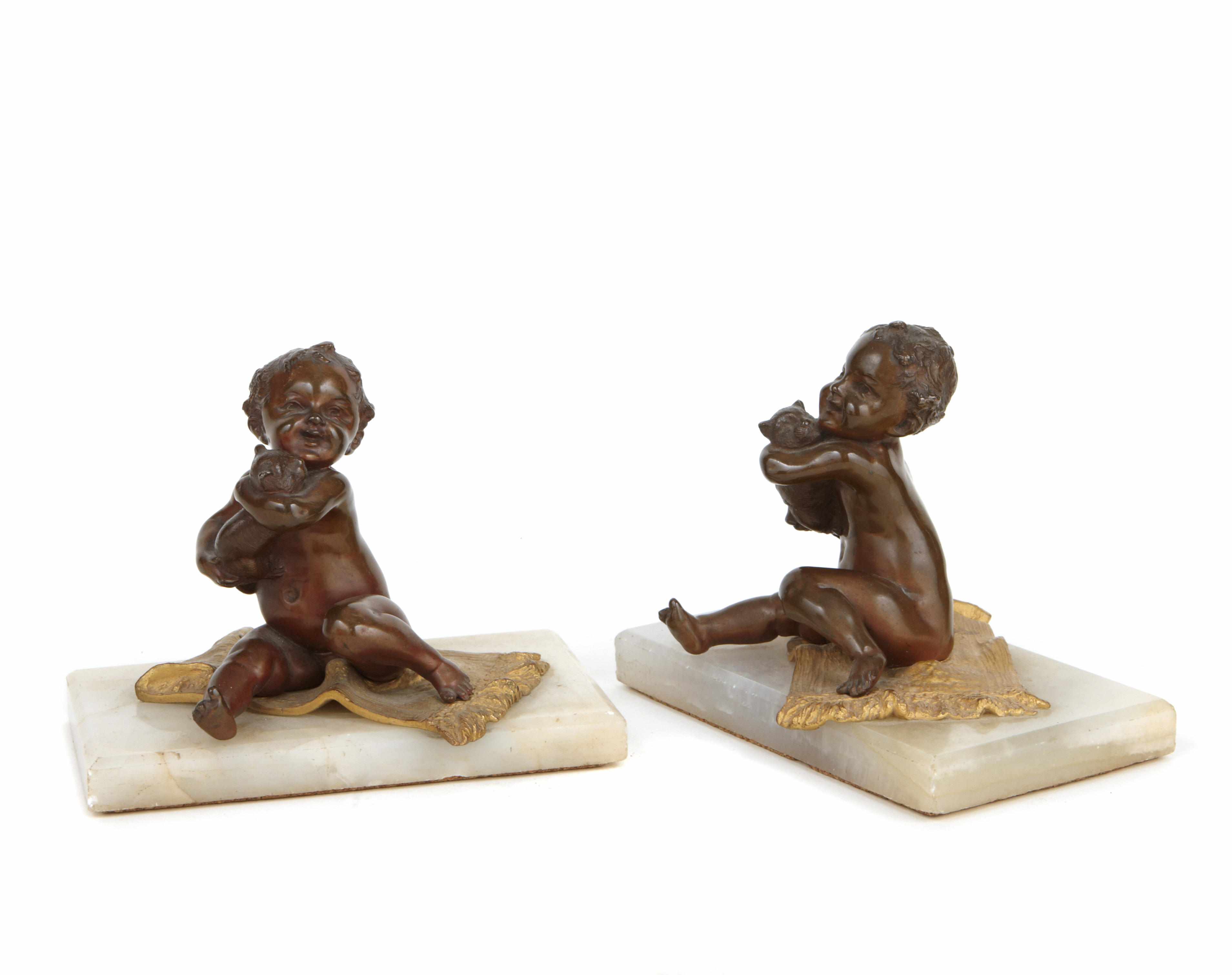 Appraisal: Carl Kauba Austrian American - A pair of Putti on