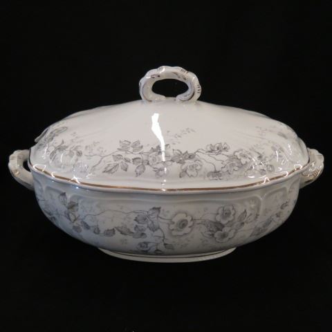 Appraisal: Furnivals Ironstone Soup Tureen flowering vine x circa