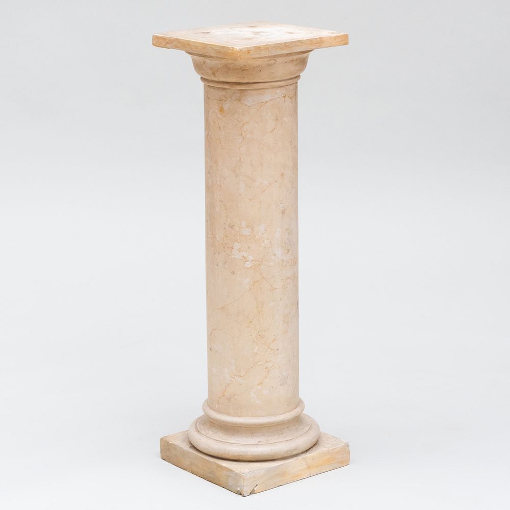 Appraisal: Pale Grey Veined Composition Pedestal in x x in The