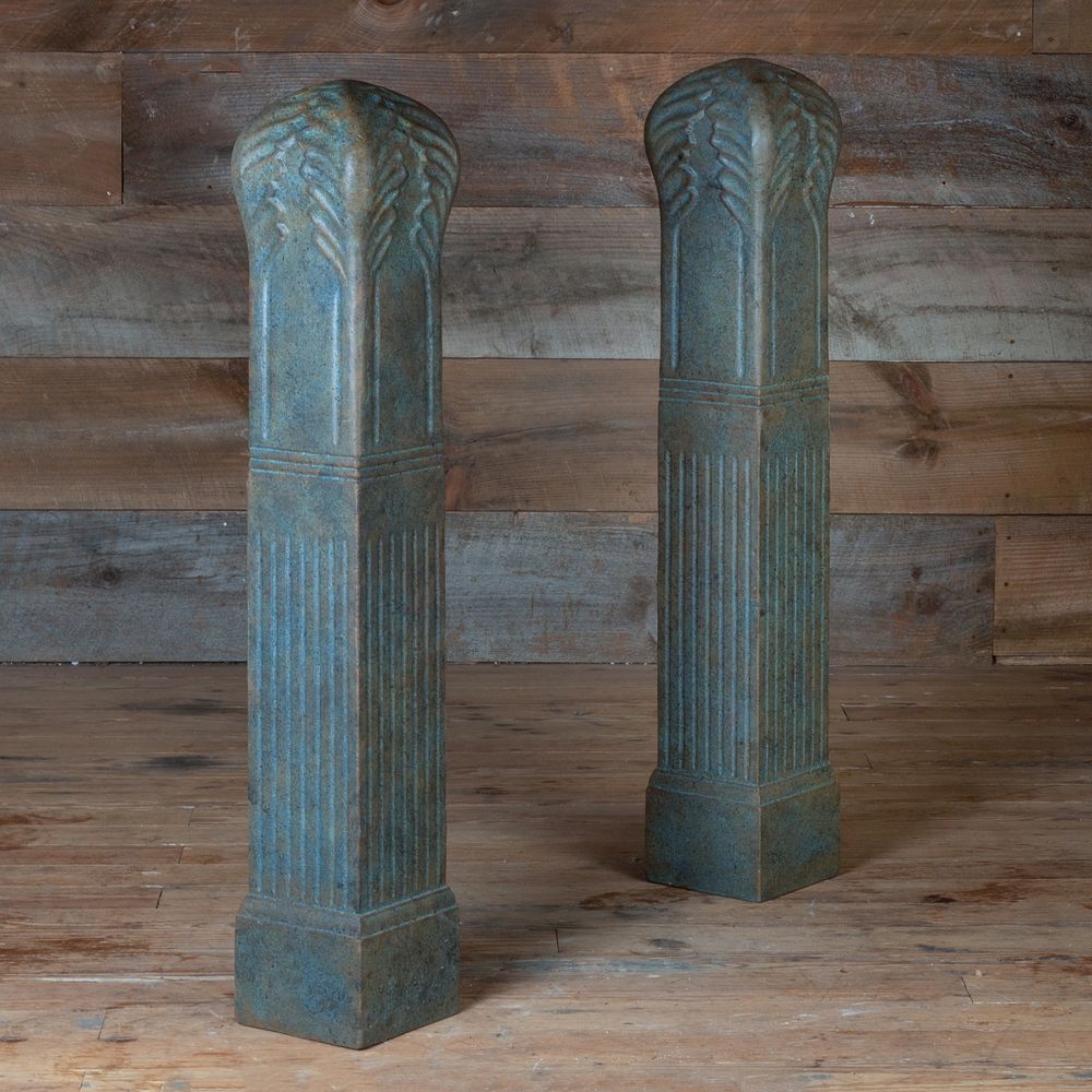 Appraisal: Fine Pair of Cast Iron Hitching Posts x x in