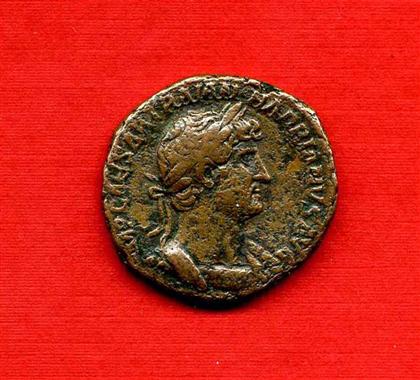 Appraisal: piece Roman Coin Bronze As of Hadrian AD - Approx